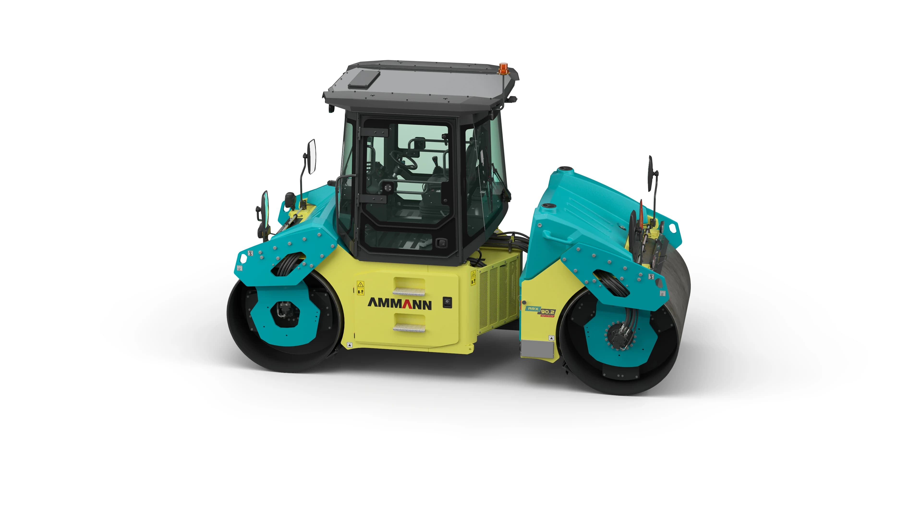 Ammann ARX 90.2-2 articulated tandem roller with enclosed ROPS cab
